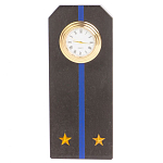 Часы погон подарочные настольные Авиация ВМФ из натурального камня Змеевик Military Clock варинант исполнения - 1 | Loft Concept в Екатеринбурге