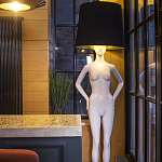 Лампа MANNEQUIN LAMP с абажуром созерцание силуэта варинант исполнения - 3 | Loft Concept в Екатеринбурге