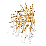 Бра с лучеобразным основанием и подвесками из прозрачного стекла в виде длинных капель Droplet Chandelier варинант исполнения - 5 | Loft Concept в Екатеринбурге
