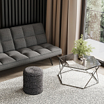 Пуф Three Gray в ткани букле серого цвета варинант исполнения - 4 | Loft Concept в Екатеринбурге