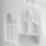 Встраиваемый в стену гипсовый светильник под покраску с эффектом разрушенной стены Antiquity Athena варинант исполнения - 8 | Loft Concept в Екатеринбурге