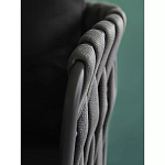 Стул мягкий с декором в виде плетеных лент на спинке и подлокотниках Semicircular Chair Decorated with Ribbons варинант исполнения - 7 | Loft Concept в Екатеринбурге