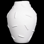 Декоративная ваза белая керамическая с абстрактным объемным декором Molecule Collection варинант исполнения - 1 | Loft Concept в Екатеринбурге