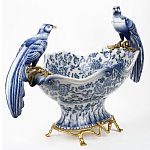 Фарфоровая чаша с птицами Blue and White варинант исполнения - 2 | Loft Concept в Екатеринбурге