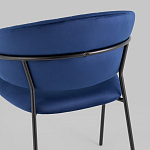 Стул в велюре синего цвета Horizon варинант исполнения - 6 | Loft Concept в Екатеринбурге