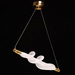 Люстра горизонтальная с волнистым белым плафоном Golden Swirl варинант исполнения - 4 | Loft Concept в Екатеринбурге