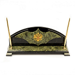 Настольный письменный набор из змеевика с гербом РФ Successful Leader варинант исполнения - 1 | Loft Concept в Екатеринбурге