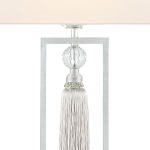 Настольная лампа с прямоугольным тканевым абажуром на белом мраморном основании Silver Threads варинант исполнения - 1 | Loft Concept в Екатеринбурге