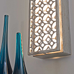 Бра прямоугольное в серебрянном цвете с ажурной решеткой Feiss варинант исполнения - 6 | Loft Concept в Екатеринбурге