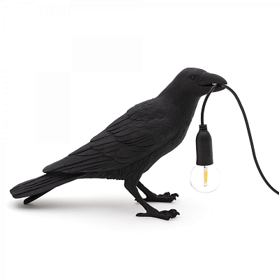 Настольная лампа Seletti Bird Lamp Black Waiting Настольная лампа Seletti Bird Lamp Black Waiting