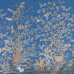 Обои ручная роспись Houghton Canton Blue варинант исполнения - 2 | Loft Concept в Екатеринбурге