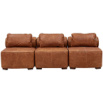 Кожаное модульное кресло коричневое без подлокотников с подушкой Coul Leather Modular Armchair варинант исполнения - 4 | Loft Concept в Екатеринбурге