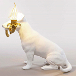 Настольная лампа в виде щенка Puppy White Table Lamp варинант исполнения - 4 | Loft Concept в Екатеринбурге