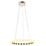 Люстра светодиодная кольцевая с круглыми плафонами белого цвета PEARLS Suspension 48 варинант исполнения - 4 | Loft Concept в Екатеринбурге