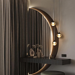 Подвесной светильник с рифлёным плафоном в форме шара Ripple Glow варинант исполнения - 5 | Loft Concept в Екатеринбурге