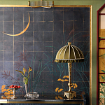 Обои ручная роспись Tsukimi Original colourway on gilded silk with antiquing варинант исполнения - 2 | Loft Concept в Екатеринбурге