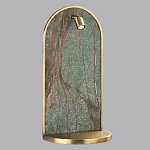 Настенный светильник зеленого цвета с бронзовой рамкой овальной формы с полкой Herbarium  варинант исполнения - 4 | Loft Concept в Екатеринбурге