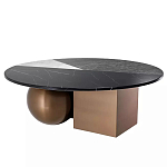 Дизайнерский журнальный стол с круглой столешницей на 3-х геометрических ножках Lehumod варинант исполнения - 5 | Loft Concept в Екатеринбурге