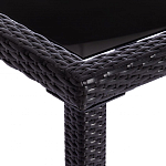 Обеденный комплект из искуственного ротанга Vintara черный варинант исполнения - 9 | Loft Concept в Екатеринбурге