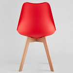 Стул с основой из пластика и мягким сиденьем Arvika Red варинант исполнения - 4 | Loft Concept в Екатеринбурге