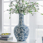 Ваза с классическим узором шинуазри синего цвета Blue & White Ornament  варинант исполнения - 4 | Loft Concept в Екатеринбурге
