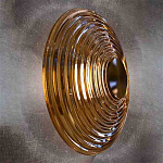 Бра с рельефным круглым плафоном янтарного цвета Savio Glass Disc Light варинант исполнения - 1 | Loft Concept в Екатеринбурге