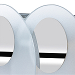 Бра с тремя круглыми матовыми стеклянными дисками и зеркальными вставками Lunaria  варинант исполнения - 2 | Loft Concept в Екатеринбурге