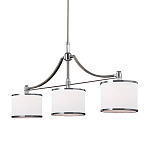 Люстра линейная с 3-мя белыми цилиндрическими плафонами Feiss варинант исполнения - 1 | Loft Concept в Екатеринбурге