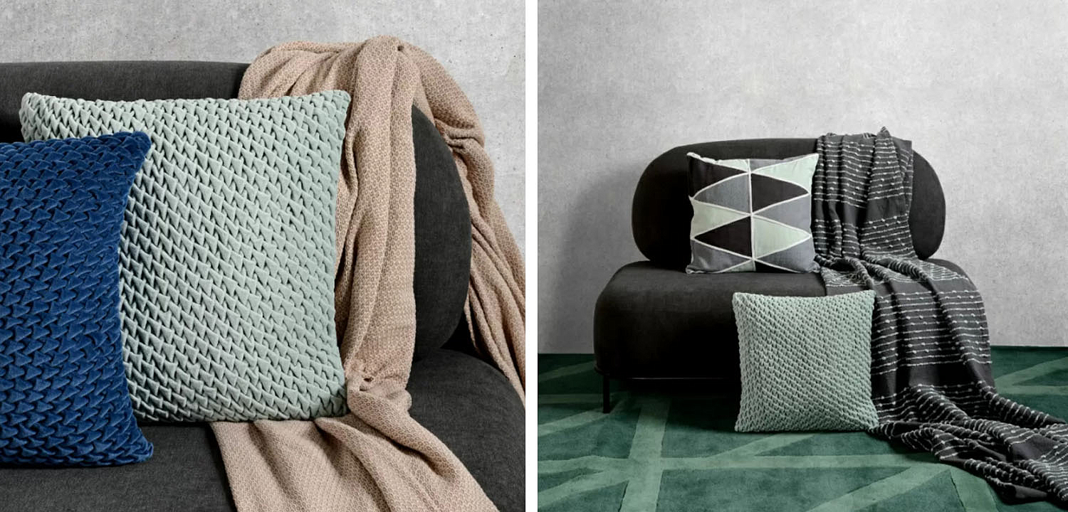 Подушка Purnama Quilting mint Подушка Purnama Quilting mint - Loft-Concept в Екатеринбурге