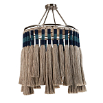Люстра круглая плетеная с кисточками цвета серый дуб Boho Tassel Chandelier варинант исполнения - 2 | Loft Concept в Екатеринбурге