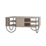 Стол журнальный прямоугольной формы с 2-мя полками бежево-серого цвета NORFOLK LIGHT MOCHA варинант исполнения - 1 | Loft Concept в Екатеринбурге