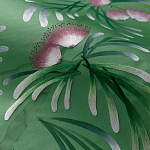 Обои ручная роспись Silk Tree Colourway SC-92 on Emerald Green dyed silk варинант исполнения - 3 | Loft Concept в Екатеринбурге