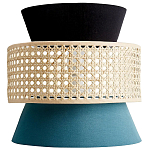 Бра с плетеным декором из ротанга Bonnie Wicker Blue Wall Lamp варинант исполнения - 1 | Loft Concept в Екатеринбурге
