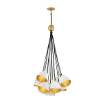 Люстра с 15-ю белыми  плафонами с золотой внутренней поверхностью Hinkley варинант исполнения - 2 | Loft Concept в Екатеринбурге