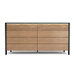 Комод 8 ящиков с подсветкой на рельефном фасаде Warm Industrial варинант исполнения - 4 | Loft Concept в Екатеринбурге