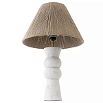 Настольная лампа с плетеным абажуром и белым мраморным основанием Simplicity and Nobility варинант исполнения - 2 | Loft Concept в Екатеринбурге