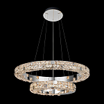 Люстра из 2-х колец с мозаичным хрустальным оформлением Sparks of Crystal варинант исполнения - 3 | Loft Concept в Екатеринбурге