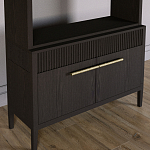 Стеллаж Primo с ящиками Темный орех варинант исполнения - 3 | Loft Concept в Екатеринбурге