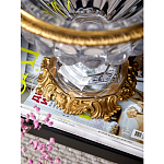 Чаша из прозрачного стекла с бронзовой подставкой и ручками Eden Garden варинант исполнения - 4 | Loft Concept в Екатеринбурге