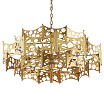 Люстра фигурная золотого цвета Corrugated Panels варинант исполнения - 1 | Loft Concept в Екатеринбурге