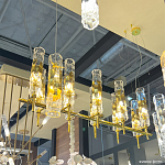 Люстра подвесная прямоугольная с 10-ю цилиндрическими плафонами LIAISON варинант исполнения - 3 | Loft Concept в Екатеринбурге