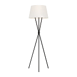 Торшер на трех тонких перекрещенных ножках с белым конусным абажуром из льна Feiss варинант исполнения - 1 | Loft Concept в Екатеринбурге