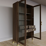 Дизайнерский шкаф витрина Elsa Dreams Walnut с 4-мя ящиками варинант исполнения - 7 | Loft Concept в Екатеринбурге