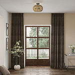 Потолочный светильник с плафоном из плетеного джута и черным каркасом Quoizel варинант исполнения - 7 | Loft Concept в Екатеринбурге