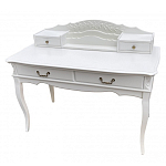 Стол-бюро белого цвета из массива бука с 4-мя ящиками White Provence варинант исполнения - 3 | Loft Concept в Екатеринбурге