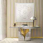 Консоль прямоугольная с основанием в виде расколотого камня Lapiaz варинант исполнения - 1 | Loft Concept в Екатеринбурге