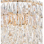 Люстра круглая с хрустальными подвесками на золотистом каркасе Roul Crystal Light варинант исполнения - 2 | Loft Concept в Екатеринбурге