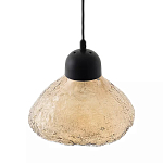 Подвесной светильник с янтарным фактурным плафоном Lamp with Frozen Glass Effect варинант исполнения - 2 | Loft Concept в Екатеринбурге