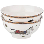 Сервиз обеденный из фарфора с изображением лошадей на 6 персон 23 предмета Porcelain Horse Set  варинант исполнения - 2 | Loft Concept в Екатеринбурге