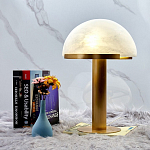 Настольная лампа c абажуром в форме купола из натурального камня  Heavenly Harmony варинант исполнения - 2 | Loft Concept в Екатеринбурге